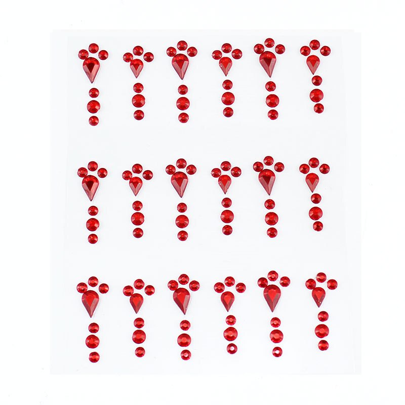 Disposable Tattoo Stickers 3D Face Jewelry Crystal Diamond DIY Eyes Face Body Rhinestones Waterproof Makeup Art Party Decoration
