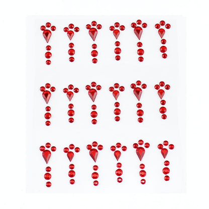 Disposable Tattoo Stickers 3D Face Jewelry Crystal Diamond DIY Eyes Face Body Rhinestones Waterproof Makeup Art Party Decoration