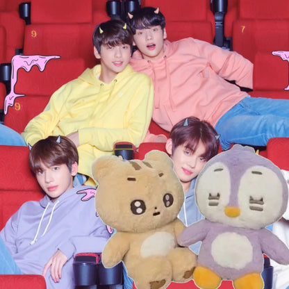 40CM Kpop TXT Dolls Cartoon Soobin YEONJUN BEOMGYU Plushie Kawaii Stuffed Animal Toys Decorative Sofa Couch Pillow Gift For Fan