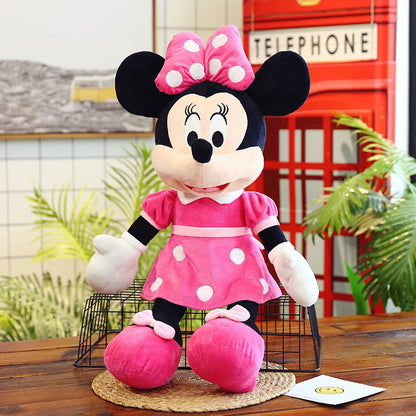 Mickey Mouse Stuffed Animals Big Giant Disney Plushies Minnie Mouse Plush Toys Cartoon Soft Dolls Cute Kids Children Birthday Gift