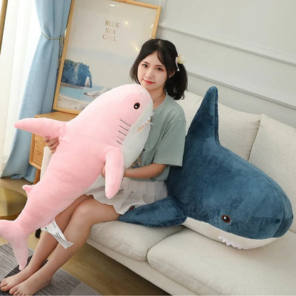 Giant Shark Plush Toys 140cm Cute Stuffed Animal Plushies Speelgoed Reading Pillow for Birthday Gifts Cushion Doll Gift For Children