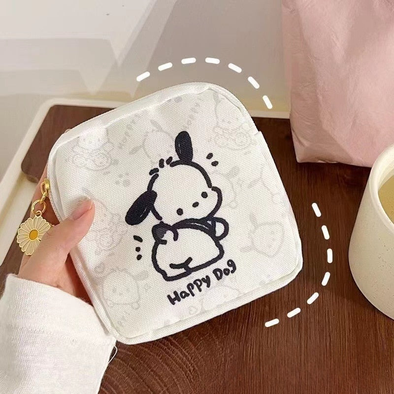 Women Tampon Storage Bag Cute Waterproof Sanitary Pad Organizer Bag Lipstick Key Earphone Data Cables Coin Purse Storage Bag