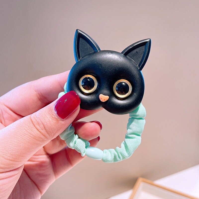 New Women Cute Cat Rubber Bands Elastic Hair Bands Korean Headwear Children For Girls Lovely Hair Accessories Ornaments