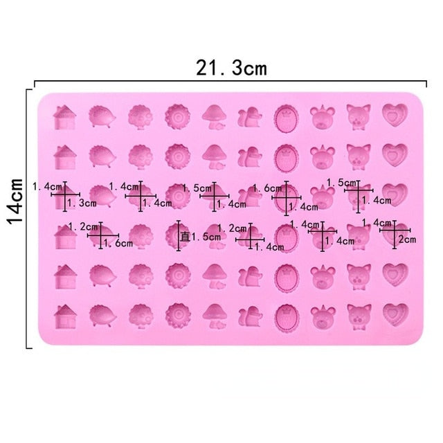 Gummy Bear Mold Silicone Chocolate Mold with Dropper DIY Dinosaur/Bear/Heart and Mini Donuts Valentine's Day Party Baking Mold