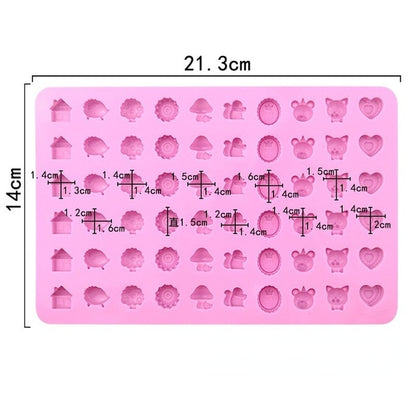 Gummy Bear Mold Silicone Chocolate Mold with Dropper DIY Dinosaur/Bear/Heart and Mini Donuts Valentine's Day Party Baking Mold