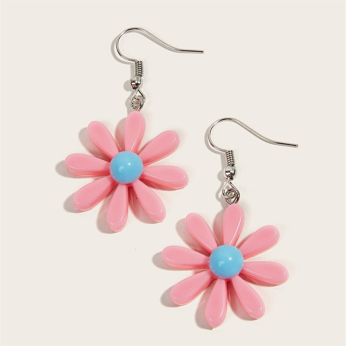 New Pattern Earring New Retro FlowerContrast Color Square Earrings Acrylic Simple Candy Color Earrings Pendientes Piercing