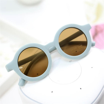 New Fashion Children's Sunglasses Infant's Retro Solid Color Ultraviolet-proof Round Convenience Glasses Eyeglass For Kids