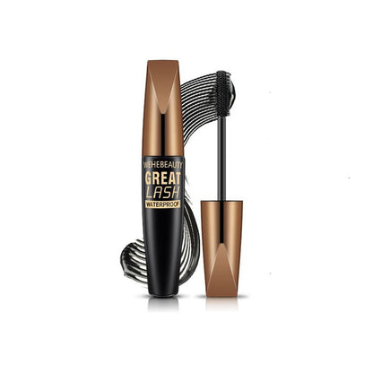 Waterproof Anti-sweat Mascara Lengthens Eyelashes Extension Black Silk Fiber Mascara Female Non-smudge Mascara Makeup Cosmetic