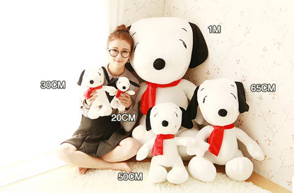 GIANT Snoopy Plush Toy 65cm Charlie Brown Puppy Dog Stuffed Doll Kawaii Room Decor Window Cushion Sofa Pillow Xmas Gift For Kids