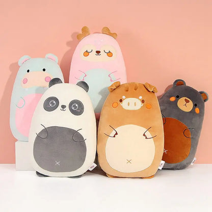 Squishmallows Inspired Fat Kawaii Chicken Bear Rabbit Penguin Piggy Dinosaur Plush Pillow Toys Soft Stuffed Animal Doll Chair Cushion High Quality