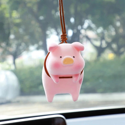 Cute Panda/Pig/Tiger Car Pendant Auto Rearview Mirror Pendants Swing Pig Coche Interior Decoraction Accessories Creative Gift