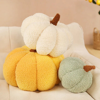 Kawaii Nordic Halloween Pumpkin Plush Toy Plushie Soft Plant Stuffed Doll Holidays Props Decorative Throw Pillow for Kids