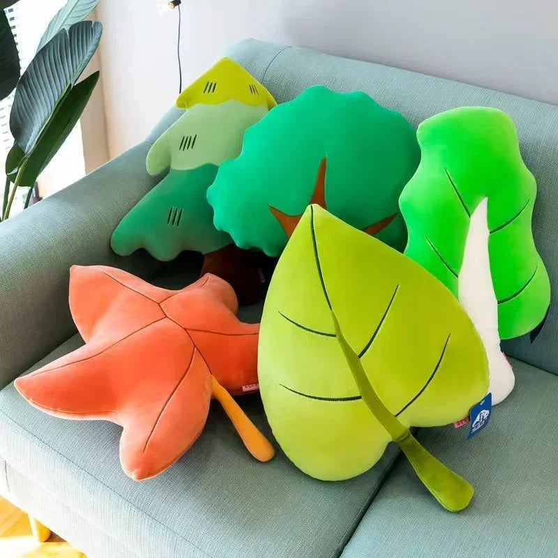 Cushions Decorative Pillows Sofa Bed 3D Fun Creative Maple Leaves Plant Home Decor Plush Toy Kid 50cm Memory Foam Seat Cushion