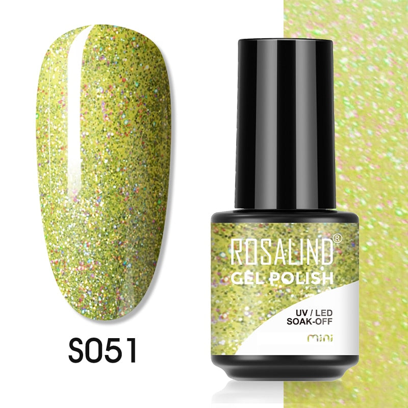 ROSALIND 7ML Gel Polish Glitter Nail Polish All For Nails Manicure Nails Art Base Top Coat UV Semi Permanent Gel Varnishes