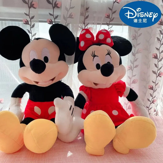 GIANT Mickey Mouse Plush Toy 120cm Disney Minnie Stuffed Animal Kawaii Plushies Mickey Soft Doll Cartoon Childrens Birthday Gift