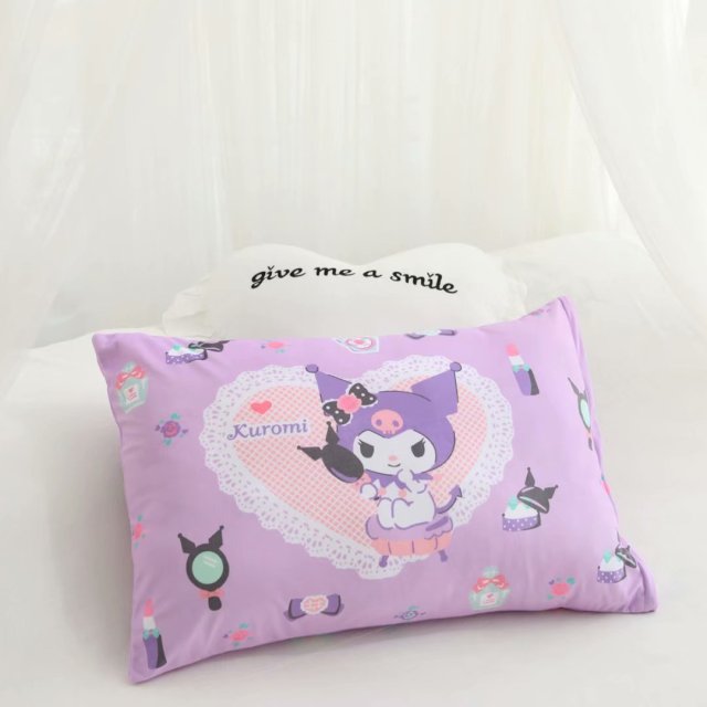 Cartoon Anime Hello Kitty Melody Kuromi Gemini Cute Plush Bilateral Thickening Pillow Case Kids Bedroom Decoration Holiday Gift