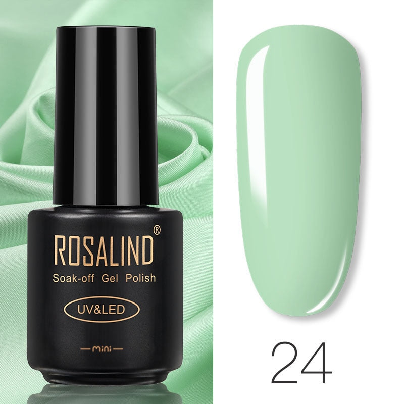 ROSALIND 7ML Gel Polish Glitter Nail Polish All For Nails Manicure Nails Art Base Top Coat UV Semi Permanent Gel Varnishes