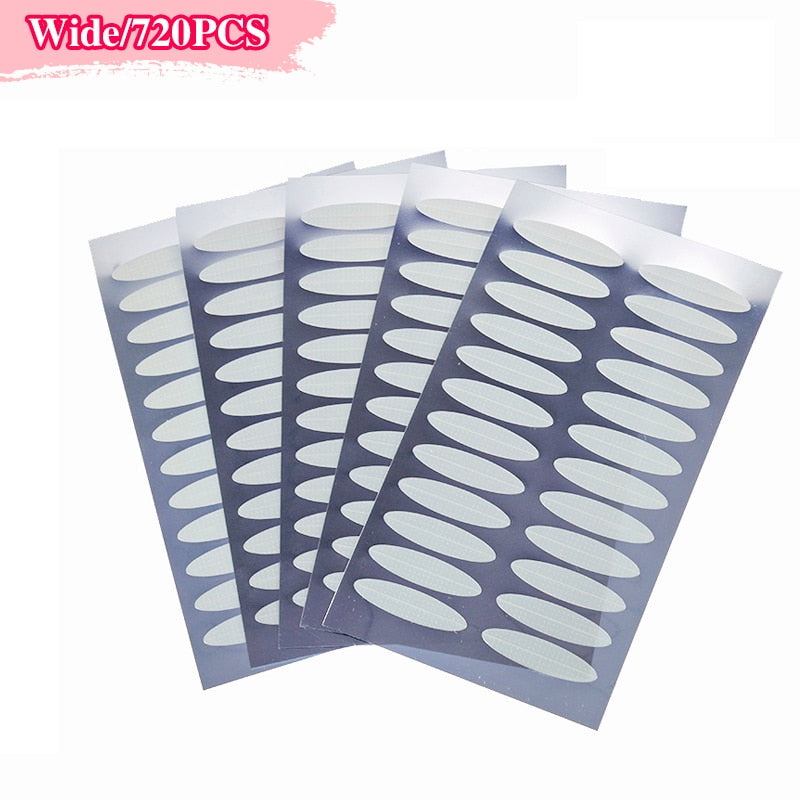 720/1056PC Invisible Double Eyelid Tape Self-Adhesive Transparent Eyelid Stickers Slim/Wide Waterproof Fiber Stickers For Eyelid