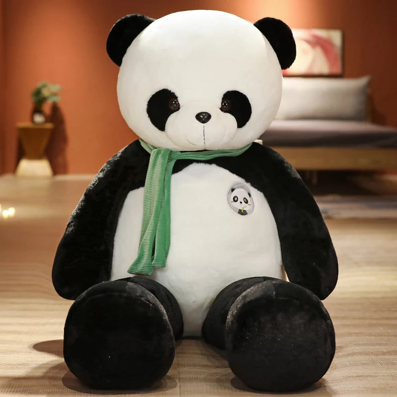 80/100cm Giant Size Cute Panda Plush Toys Animal Stuffed Dolls Soft Pillow Cushion Bear Doll For Boys GIRL  Present Gift