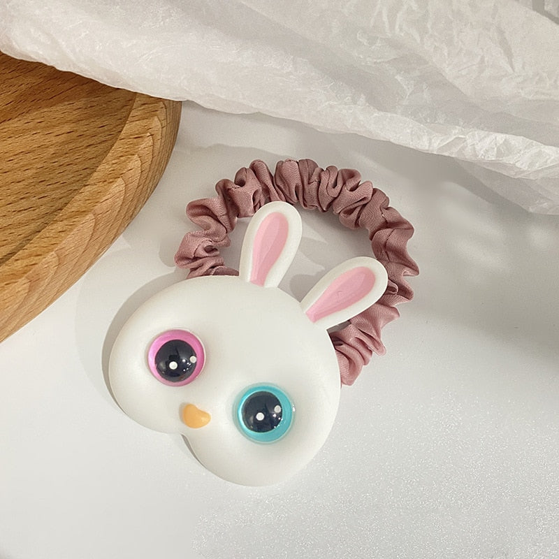 New Women Cute Cat Rubber Bands Elastic Hair Bands Korean Headwear Children For Girls Lovely Hair Accessories Ornaments
