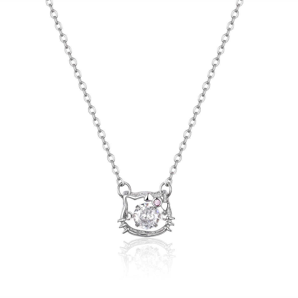 New Hello Kitty Pearl Necklace Cartoon Sanrio Anime KT Cat Luxury Y2k Sweet Clavicle Pendant Christmas Gift Girls Without Box