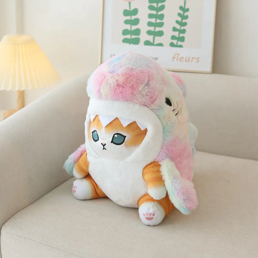 Shark Cat Fried Shrimp Plush Mofusand Tempura Pendant Stuffed Doll Kawaii Room Couple Present Couple Doll Pendant Christmas Gift