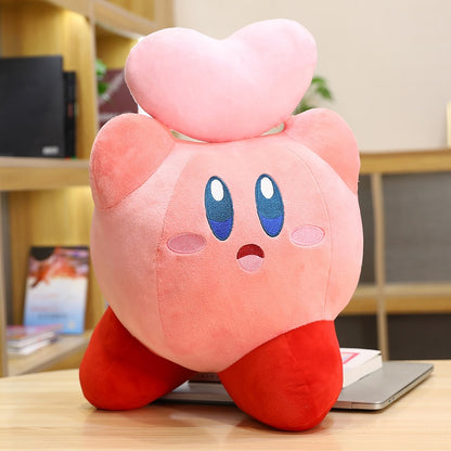 Star Kirby Plush Toys Pillow Cute Chef Love Strawberry Kirby Video Game Plush Doll Soft Stuffed Cartoon Sofa Cushion Birthday Gift for Kids