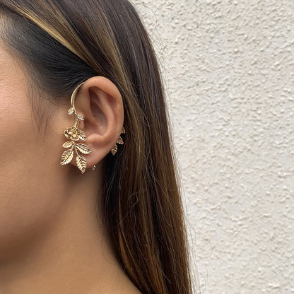 Punk Fairy Ear Cuff Goth Earring Dark Elf Ear Clip Earrings For Women Retro Silver Color Hip Hop Halloween Party Jewelry Gift