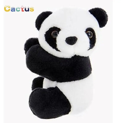 Creative Plush Panda Clip Black White Hugging Panda Plushies Curtain Clip Bookmark Notes Small Stuffed Animal Doll Souvenir Toys