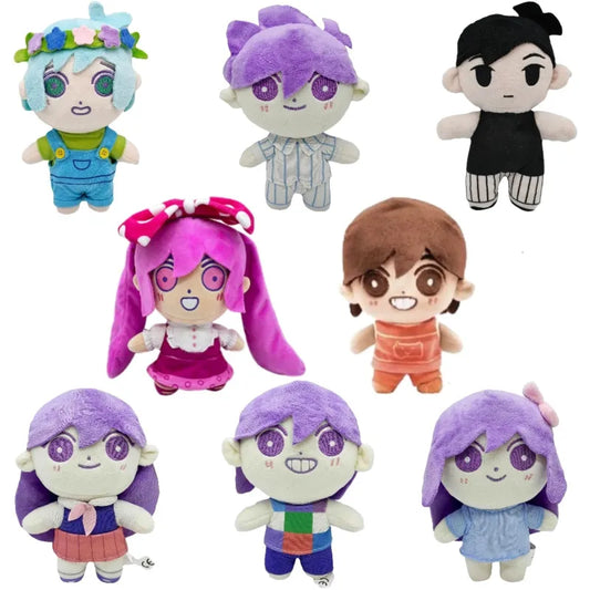 Basil Plushie 8" Omori Plush Toys Aubrey Kel Mari Hero Thistle Stuffed Animal Soft Doll Video Game Figures Merch Cute Kawaii Gifts