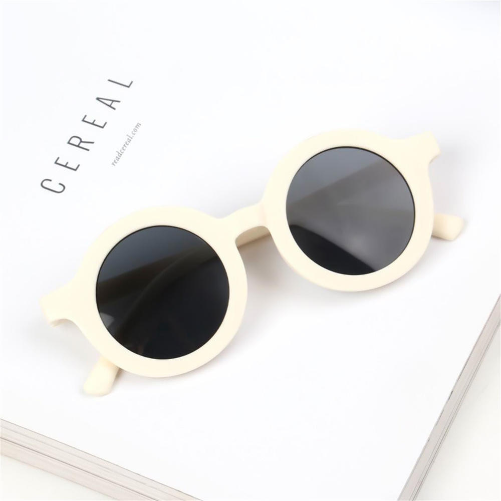 New Fashion Children's Sunglasses Infant's Retro Solid Color Ultraviolet-proof Round Convenience Glasses Eyeglass For Kids