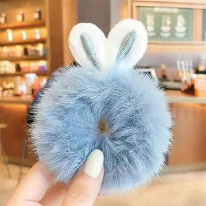 New Children Girls Cute Cartoon Panda Cat Rabbit Plush Elastic Hair Bands Hair Decorate Scrunchie Fashion Women Hair Accessories