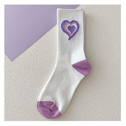 Love Cotton Socks Korean Harajuku English Letter Embroidery Kawaii Funny Socks Hip Hop Happy Skateboarding Team Sokken Socks