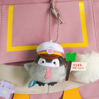 Kawaii Plush Keychain Bag Charm Cartoon Cute Mini Penguin Stuffed Animal Plushies Soft Doll Car Trinket Key Chain Women Girls Keyring Kids Birthday Gifts