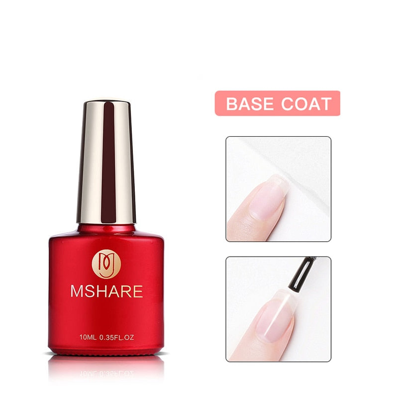 MSHARE Milky White Builder Nail Extension Gel in A Bottle 10ml Self leveling Nails Quick Building Clear Pink UV Led Gel