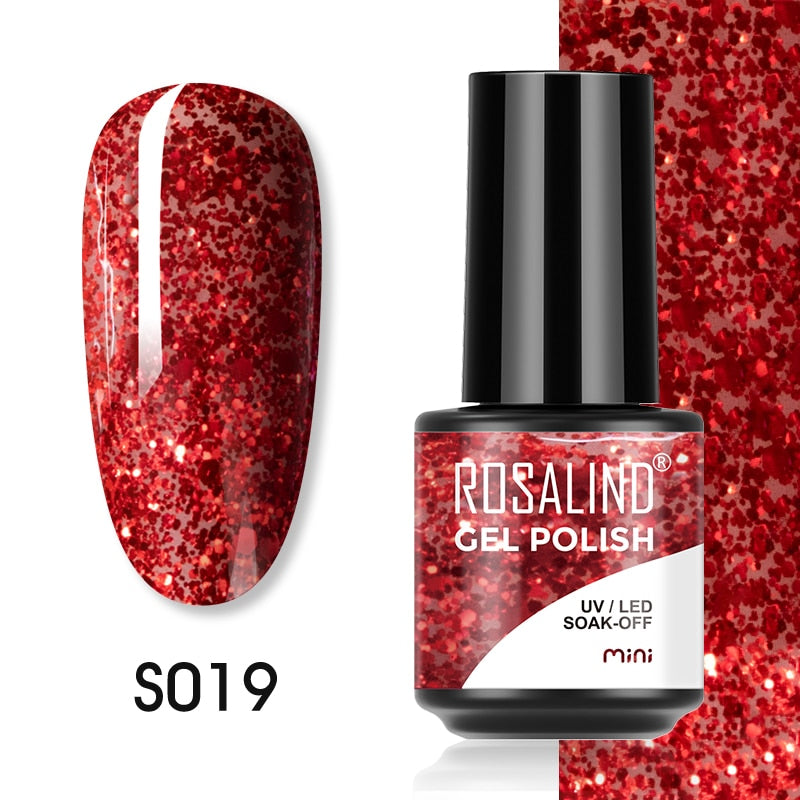 ROSALIND 7ML Gel Polish Glitter Nail Polish All For Nails Manicure Nails Art Base Top Coat UV Semi Permanent Gel Varnishes