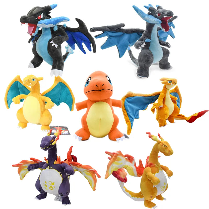 25 Styles Pokemon Plush Toys Shiny Dragonair Rayquaza Gyarados Charizard Charmander Lycanroc Vulpix Lucario Stuffed Peluche Doll