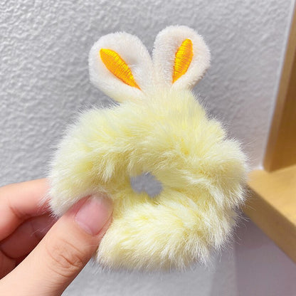 New Children Girls Cute Cartoon Panda Cat Rabbit Plush Elastic Hair Bands Hair Decorate Scrunchie Fashion Women Hair Accessories