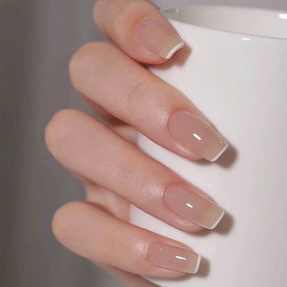 24pcs Wearable Pink Press On Fake Nails Tips With Glue false nails design Butterfly Lovely Girl false nails With Wearing Tools