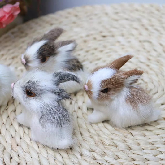 Realistic Bunny Stuffed Animal Plushies Rabbit Plush Toy Soft Doll Cute Home Decor Kids Gift