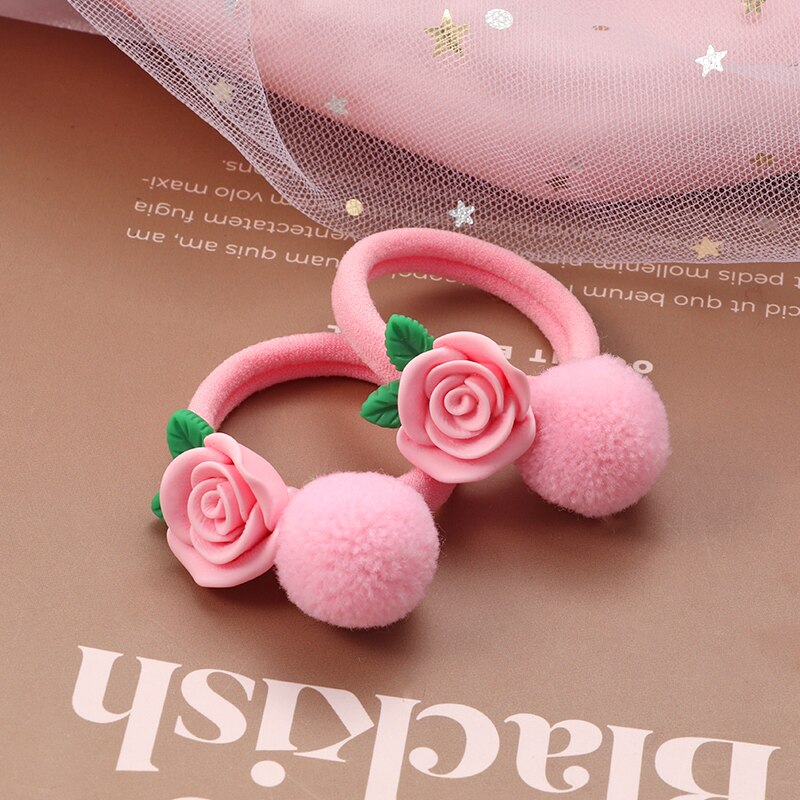 2Pcs New Cartoon Animals Hair bands Girls Nylon Elastic Rubber Band Hair Ring Headbands Cute Kids Headwear Hair accessories Gift