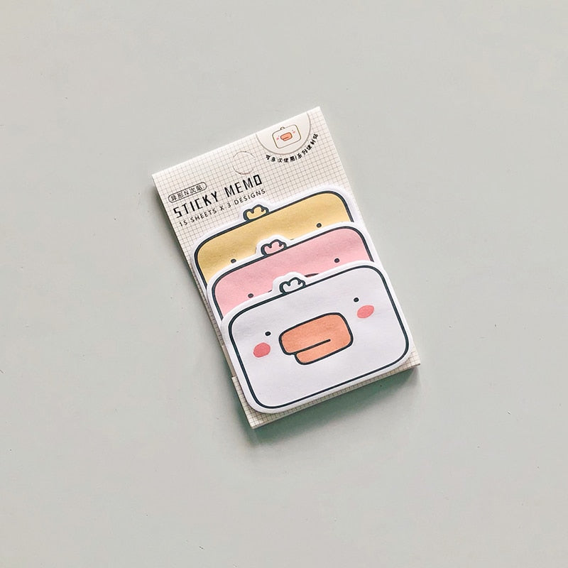 45 Sheets/Pack Kawaii Penguin Pig Bear Cat Memo Pads Student Stationery School Office Supply