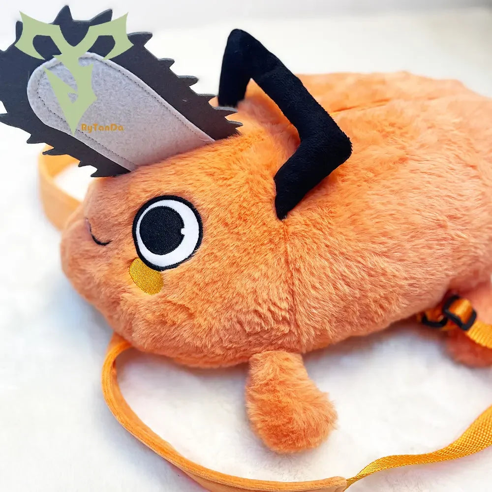 Pochita Plush Toy Backpack Chainsaw Chain Saw Man Cosplay Orange Dog Stuffed Doll Japan Anime Plushie Girlfriend Kids Gift
