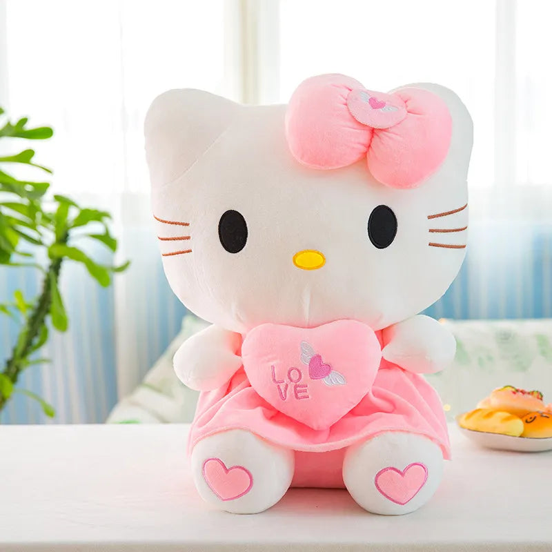 GIANT Hello Kitty Plush Toy Big Heart KT Stuffed Animal Love Sanrio Plushies Cute Kawaii Pink Large Soft Doll Girls Christmas Girlfriend Wife Valentines Day Gifts