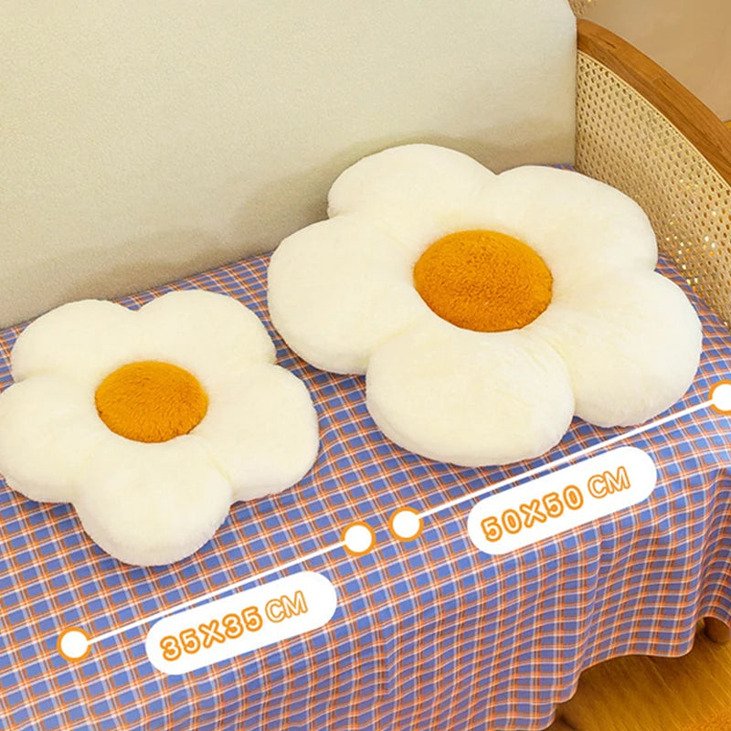 Plush Toys Stuffed Daisy Flower Seat Cushion Sunflower Shape Kids Girl Bedroom Seat Pillow Office Room Decor Sofa Cushions 35cm