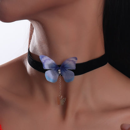 Fashion Black Velvet Chokers Necklaces Punk Style Statement Crystal Love Hearts Necklace For Women Party Jewelry