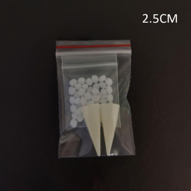 1 Pair Halloween Vampire Teeth Fangs Dentures Prop Party Costume DIY Cosplay Props Decor False Teeth Resin Fangs With Solid Glue