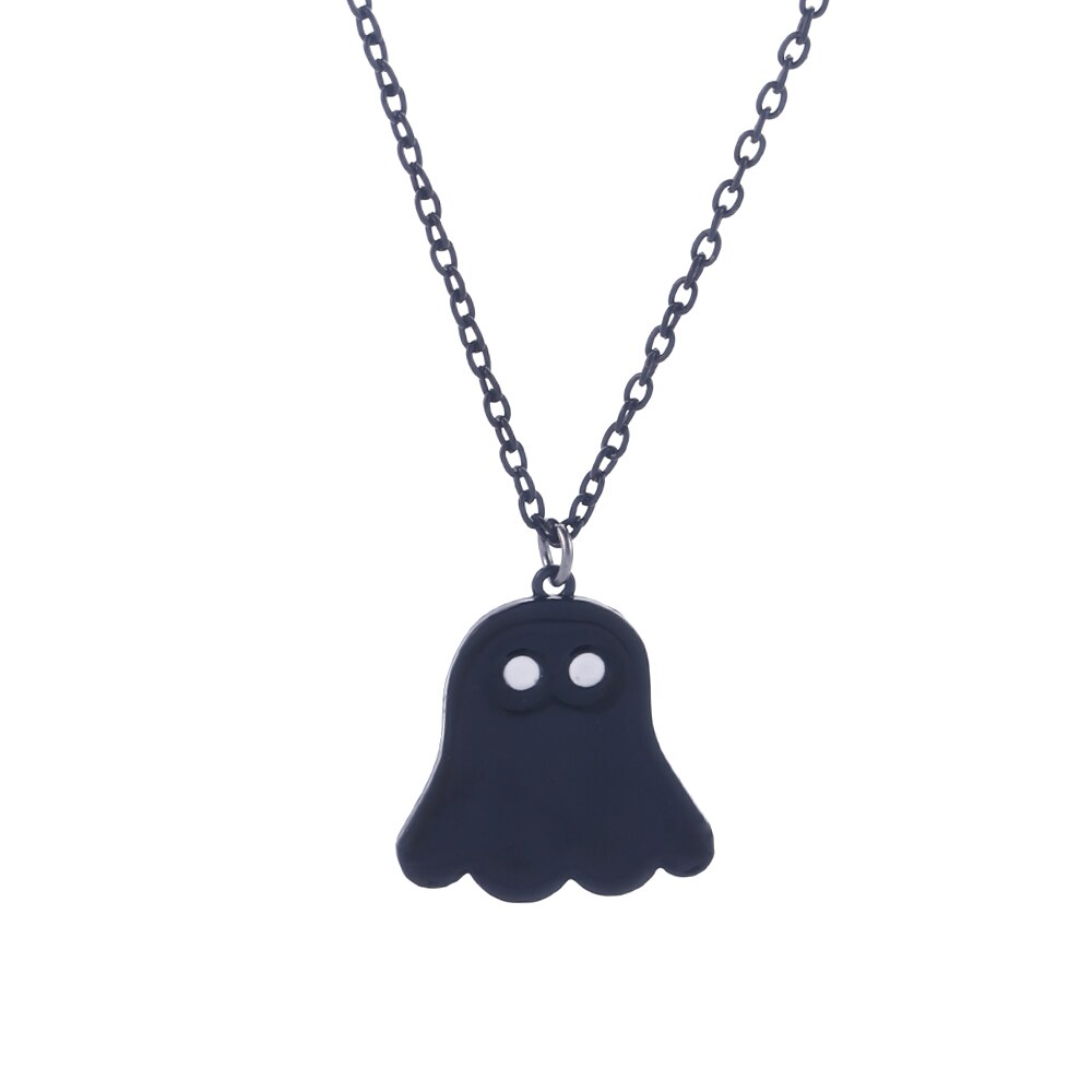 Cute Cartoon Ghost Friendship Couple Pendant Necklaces For Korean Fashion Female Men Best Friend Lovely Women Necklaces Jewelry