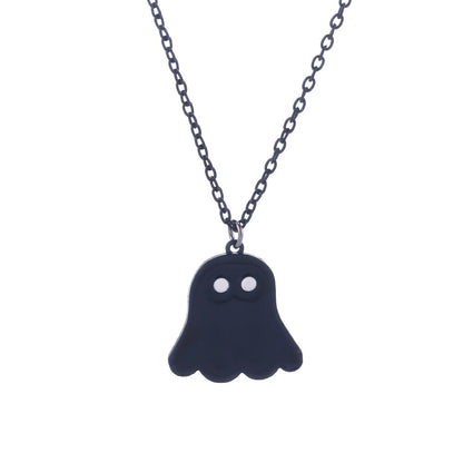 Cute Cartoon Ghost Friendship Couple Pendant Necklaces For Korean Fashion Female Men Best Friend Lovely Women Necklaces Jewelry
