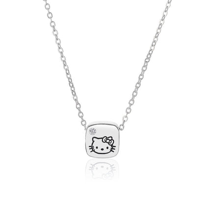 New Hello Kitty Pearl Necklace Cartoon Sanrio Anime KT Cat Luxury Y2k Sweet Clavicle Pendant Christmas Gift Girls Without Box